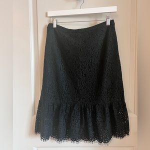 Banana Republic Lace Midi Skirt, Black, Size 4